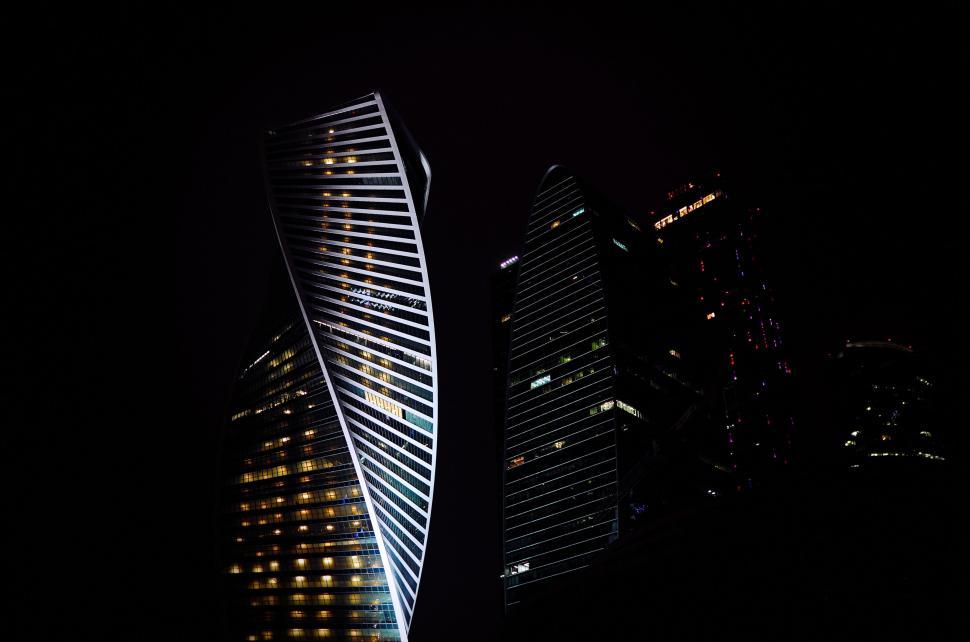 Free Image of Tall Buildings Standing Next to Each Other 