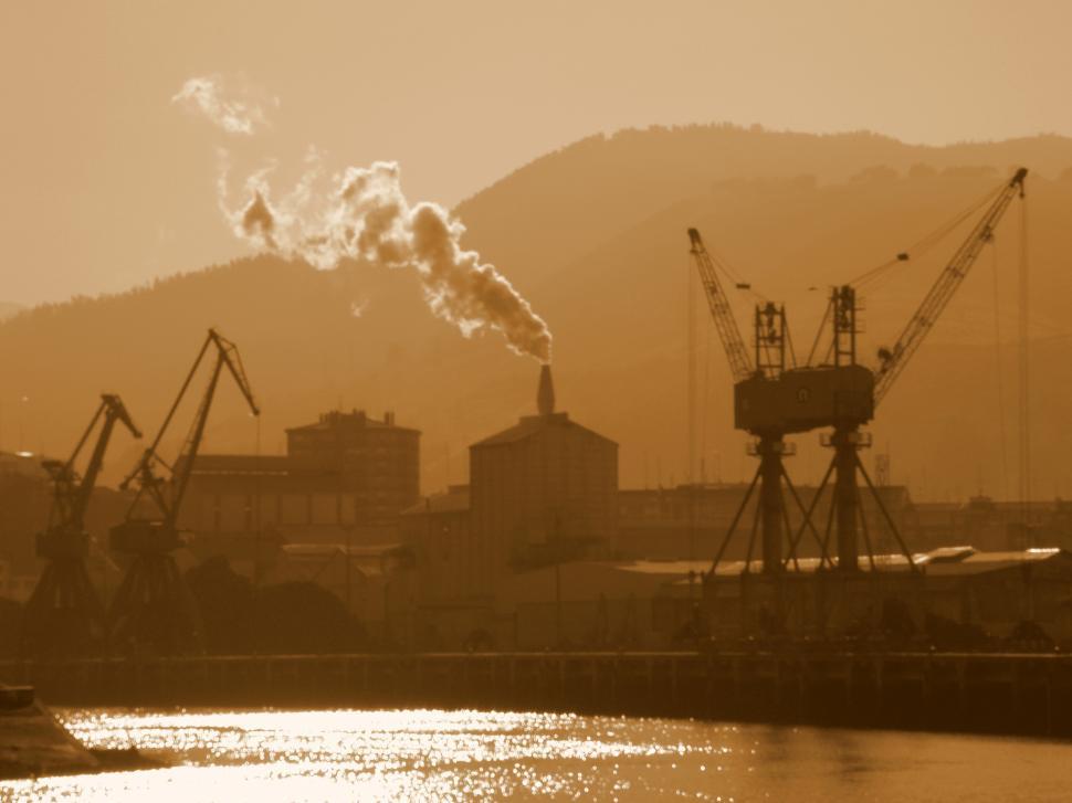 Download Free Stock Photo of industrial river 