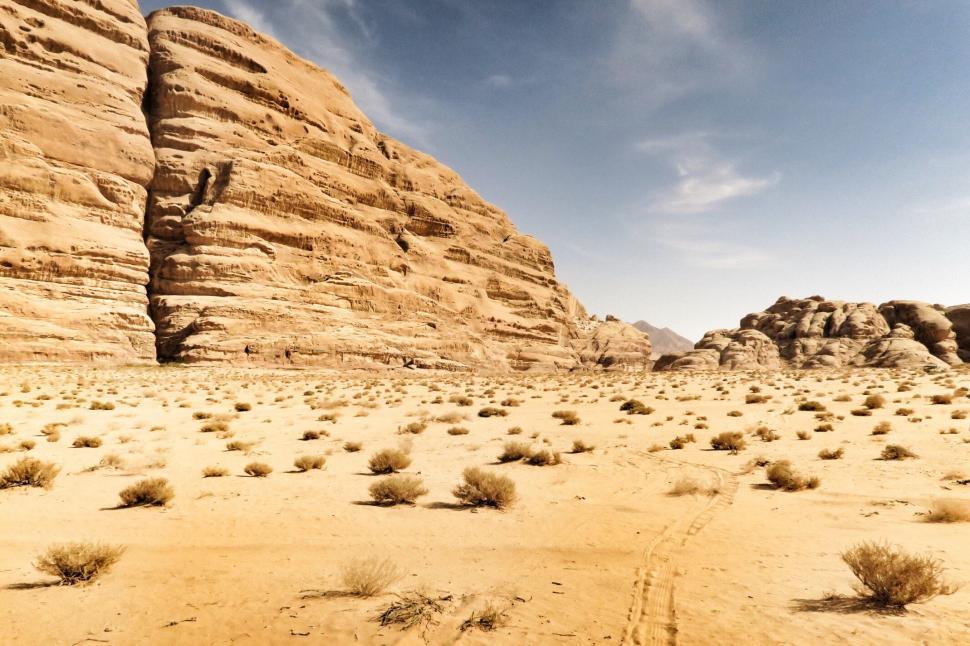 Free Image of Desert Landscape With Rock Formation 