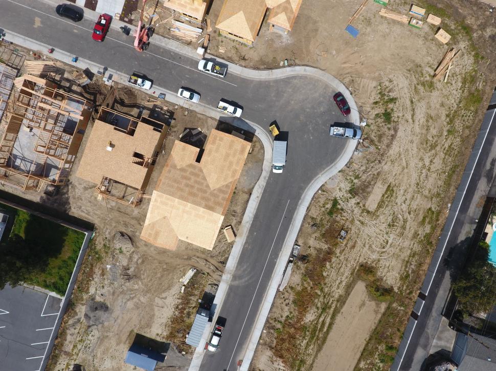 Free Image of Aerial View of Residential Street Intersection 