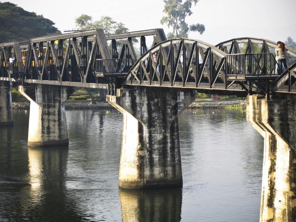 Free Image of River Kwai bridge details 