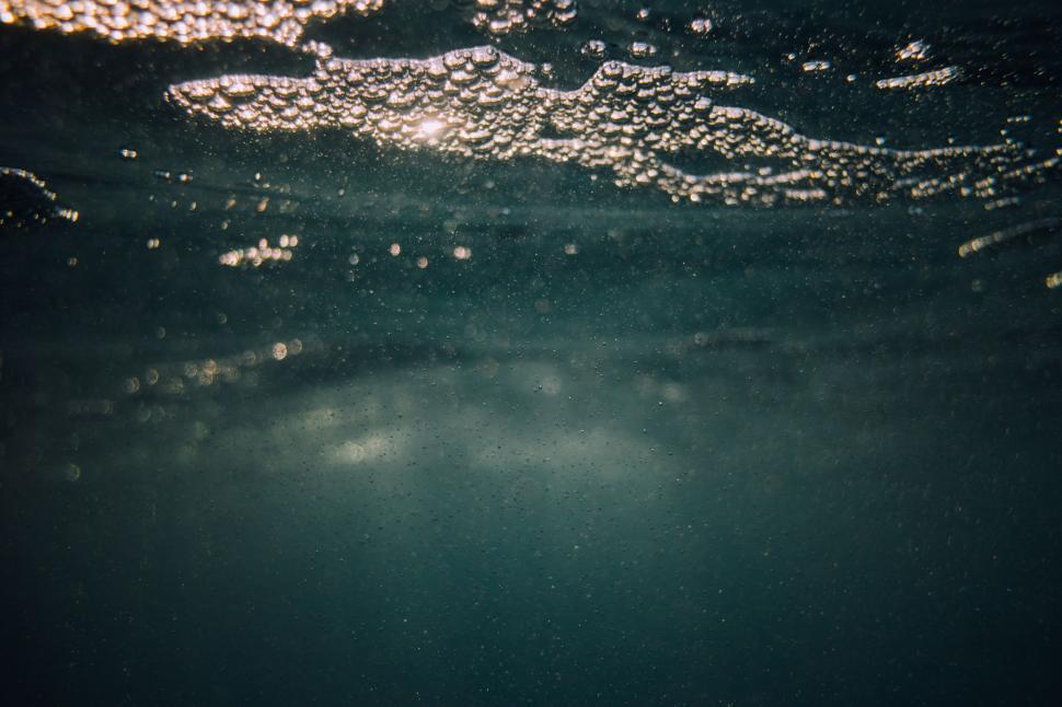 Free Image of Close Up of Water Surface With Bubbles 