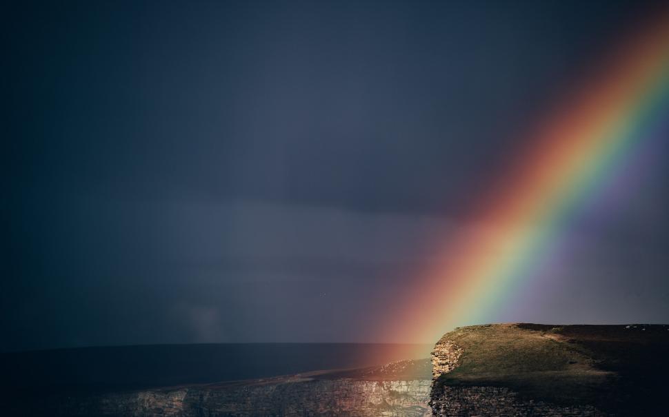 Free Image of Rainbow Over Ocean 