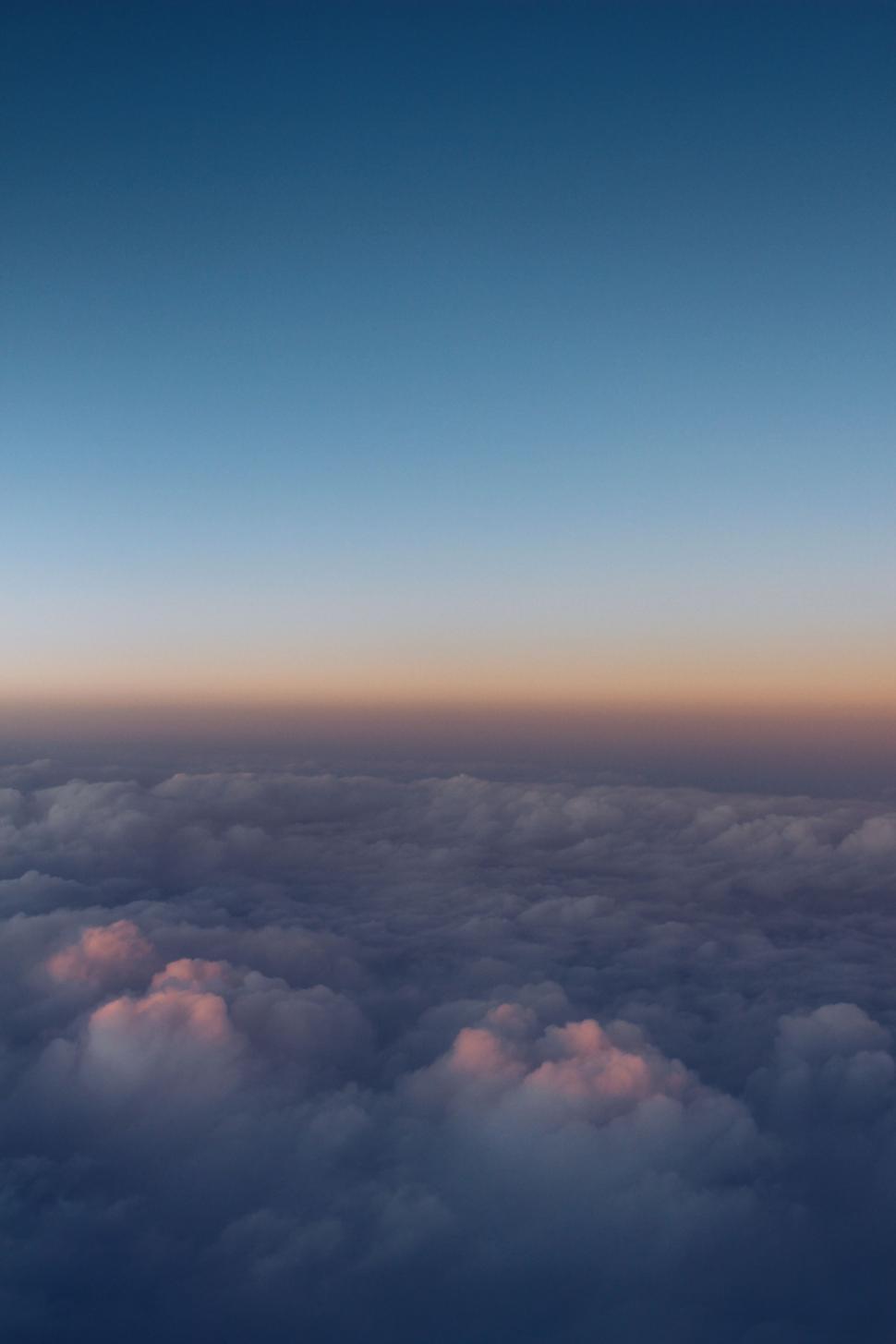 Free Image of A View of the Sky From an Airplane Window 