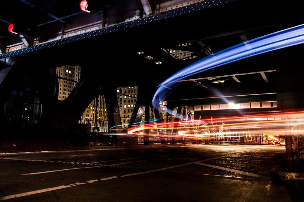 Free Image of Blurry City Street at Night 