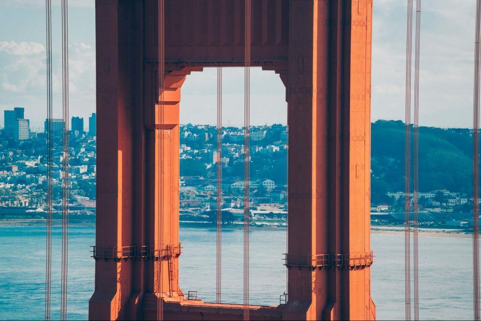 Free Image of Golden Gate Bridge Viewed From Across the Water 