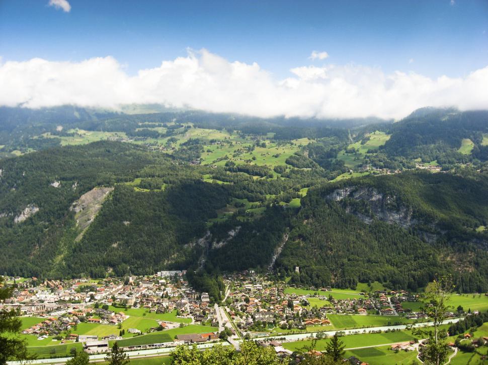 Free Image of alpine village panorama 