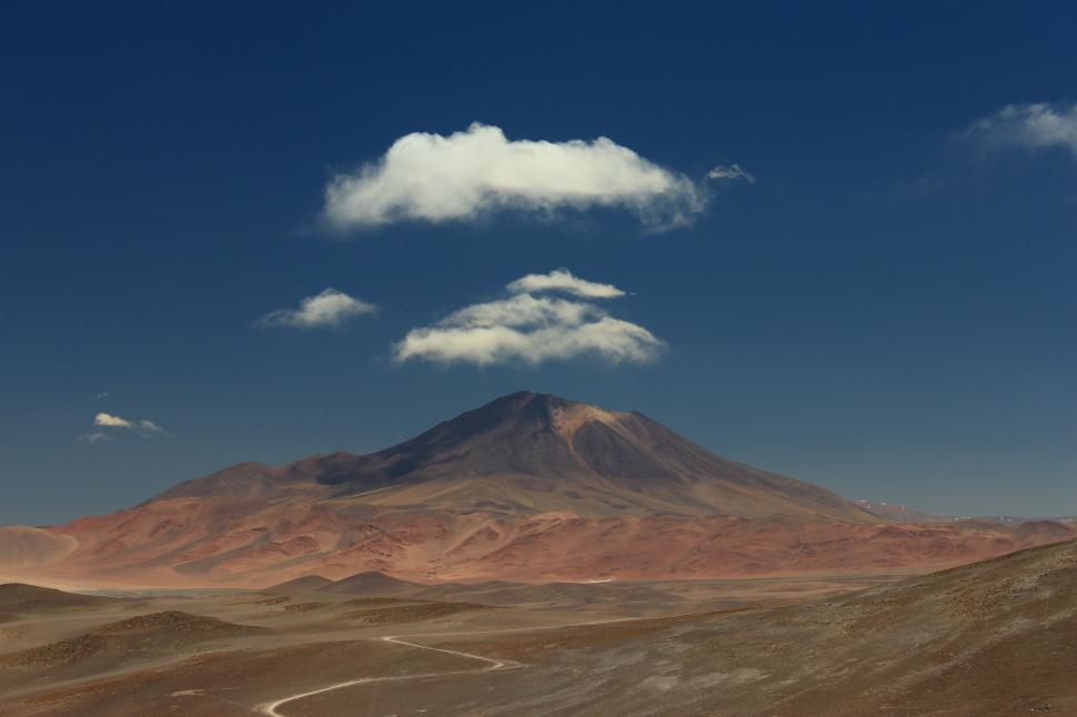 Free Image of Mountain Peak With Cloud in the Sky 