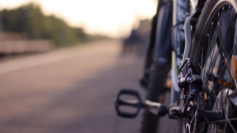 Free Image of Close Up of a Bicycle With Blurry Background 
