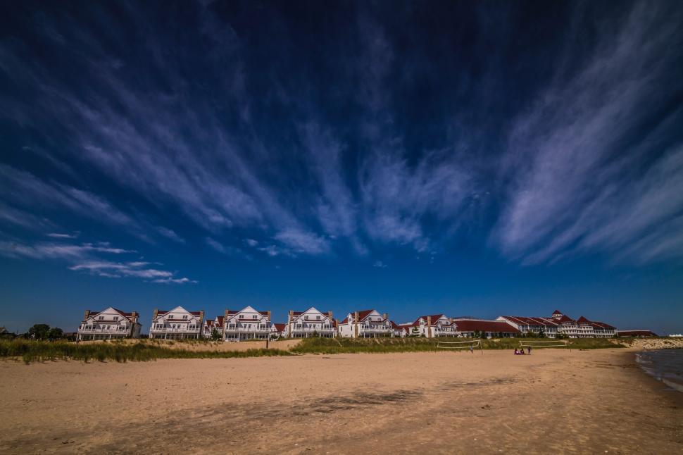 Free Image of Houses on Sandy Beach 