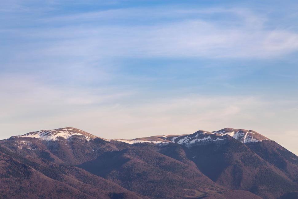 Free Image of Majestic Snow Capped Mountain Range 