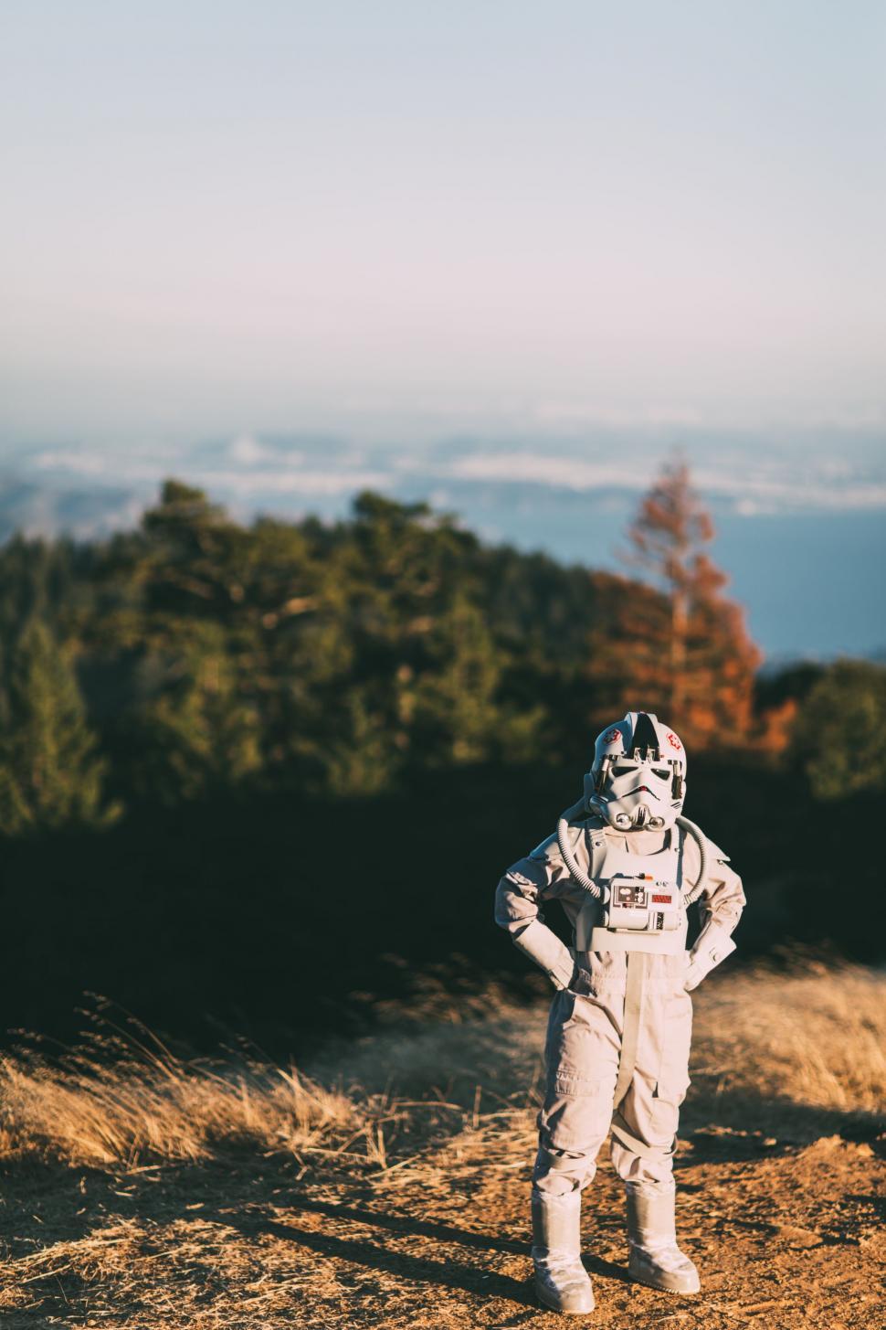 Free Image of Astronaut on Hilltop 