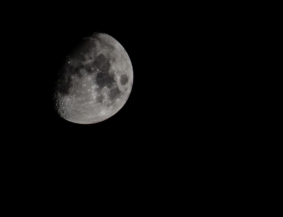 Free Image of The Moon Shining in Dark Sky 