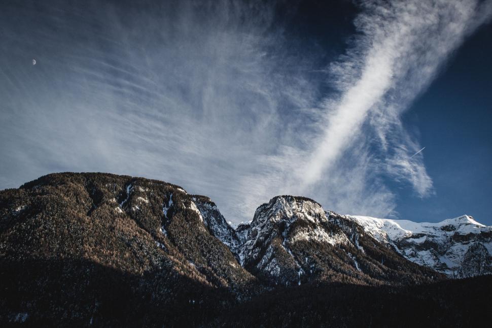 Free Image of Snow-Covered Mountains in the Winter 