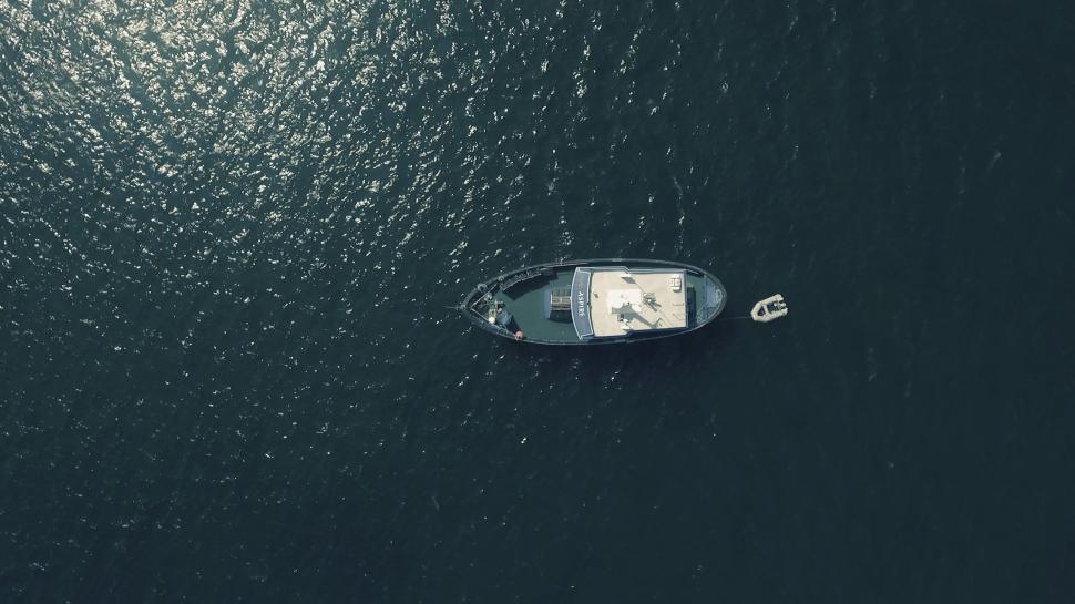 Free Image of Aerial View of a Boat on Water 