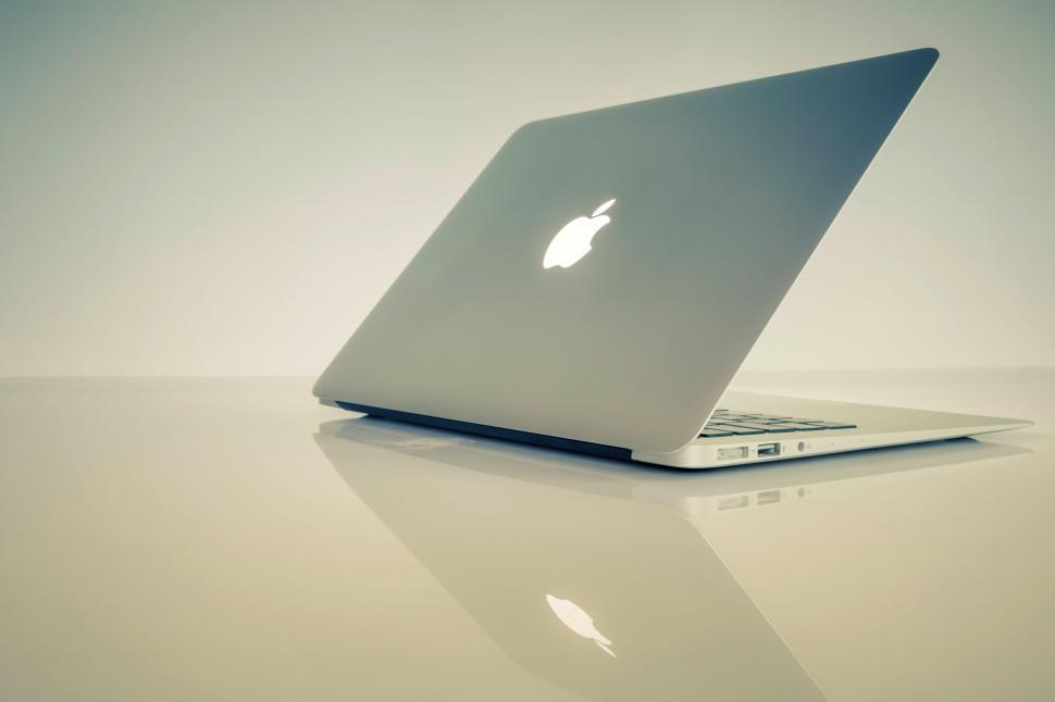 Free Image of Apple Laptop on Table 