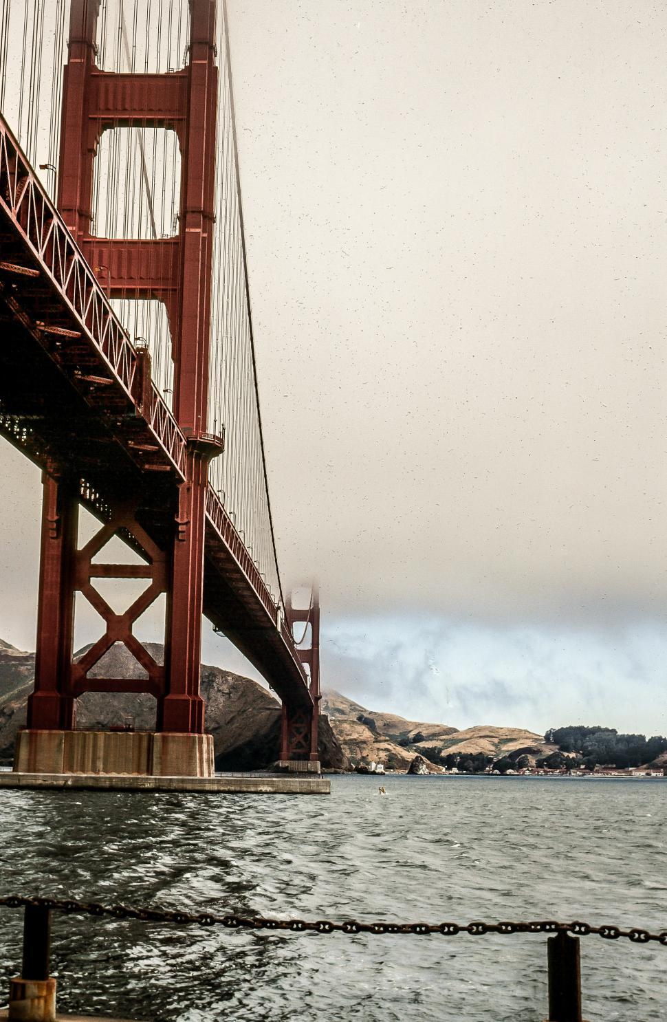 Free Image of Surf Seawall Fort Point Golden Gate Bridge 