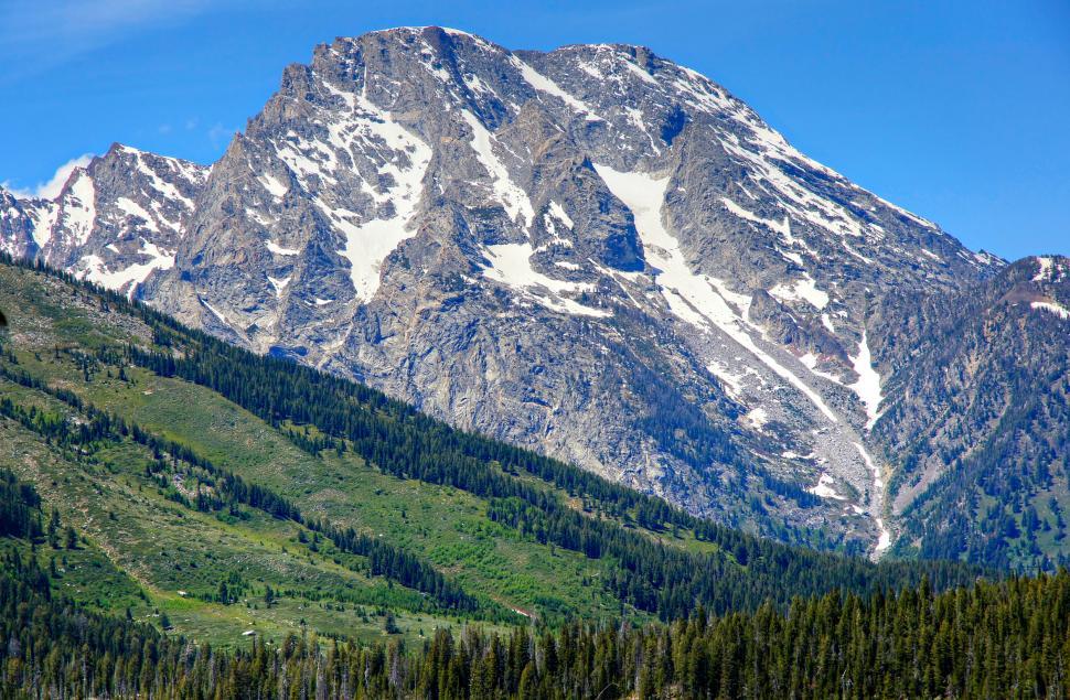 Free Image of Grand Teton Mountain and Slope  