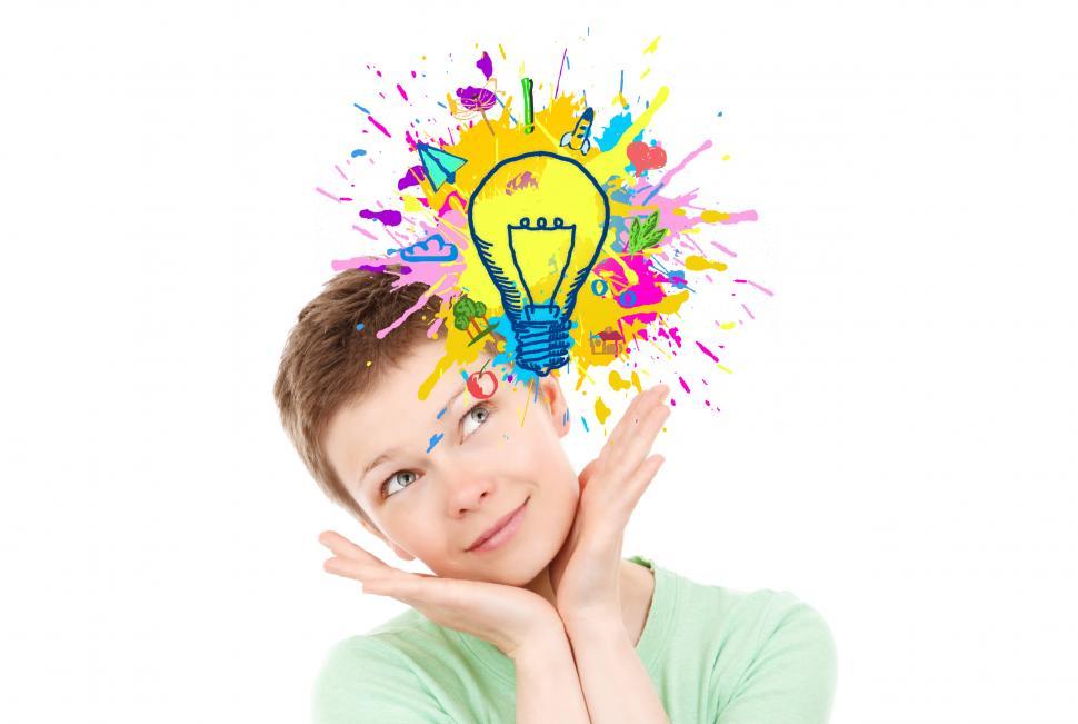 Free Image of Explosion of Ideas - Woman Generating Ideas 