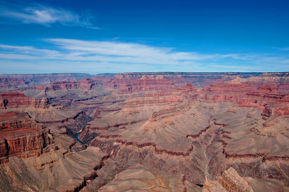 Free Image of Grand Canyon Afternoon Blue Sky  