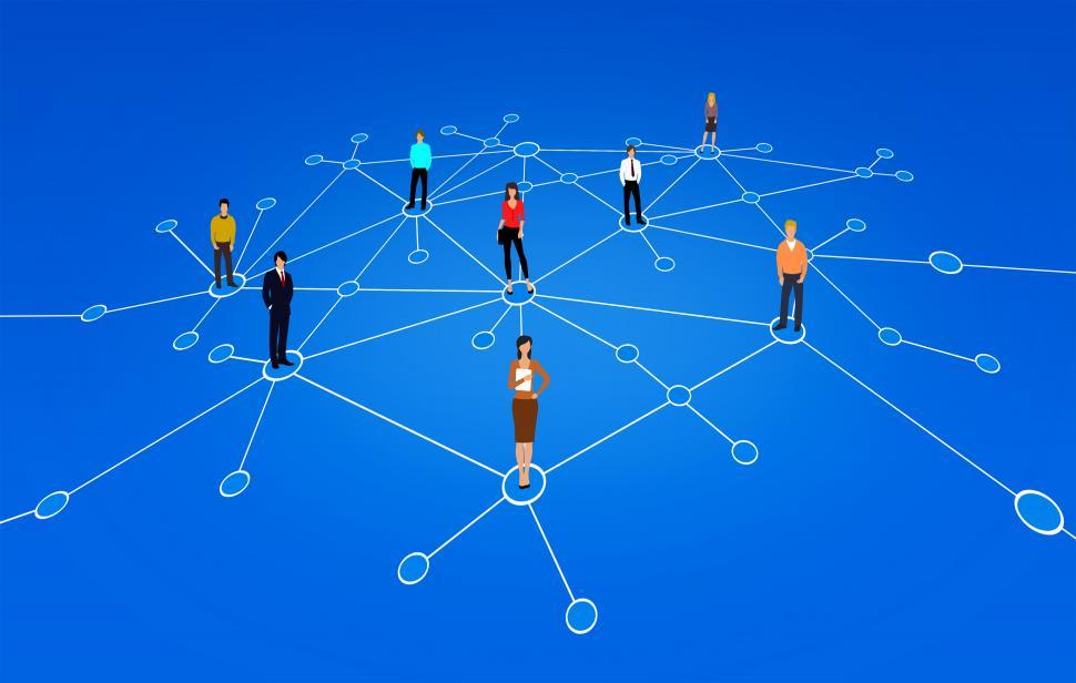 Download Free Stock Photo of A Network of People - Business People - Abstract Illustration 