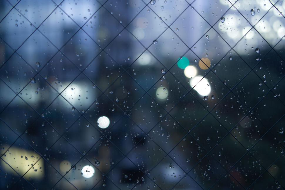 Free Image of Window With Rain Drops 