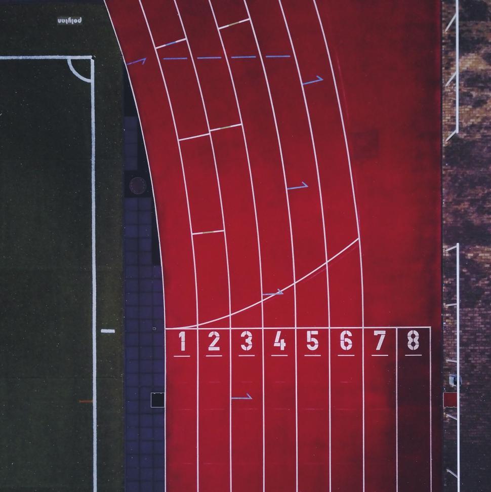 Free Image of Aerial View of a Track and Field 