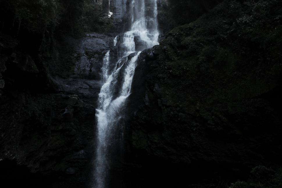 Free Image of Majestic Waterfall Cascading Downwards 