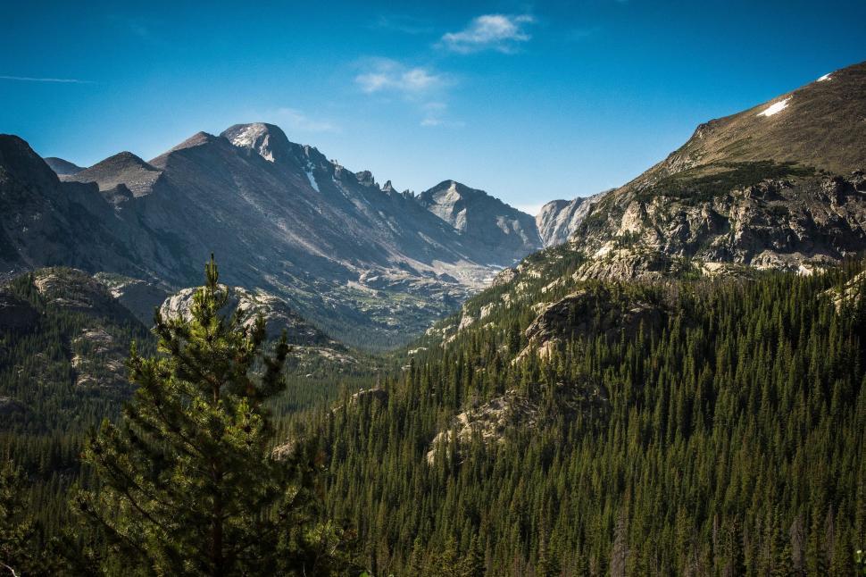 Free Image of Majestic Mountain Range With Trees in Background 