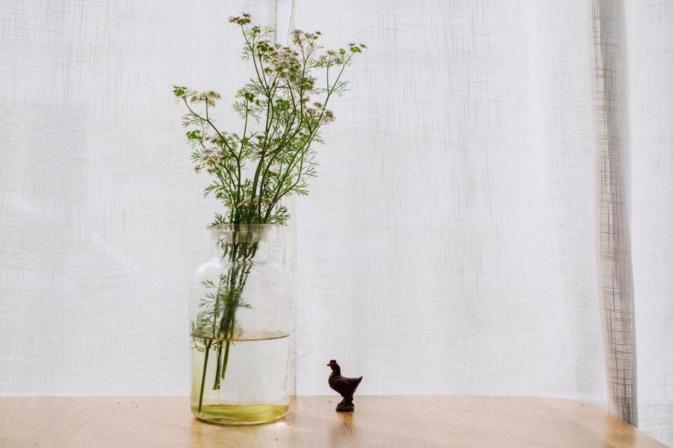Free Image of Vase With Flowers on Table 