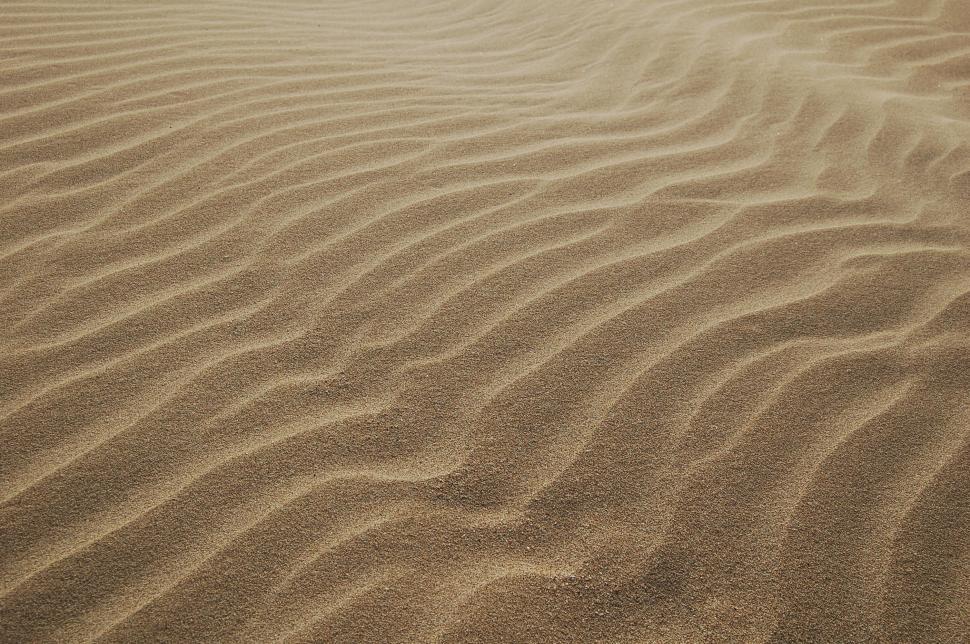 Free Image of Sandy Beach With Wave Pattern 