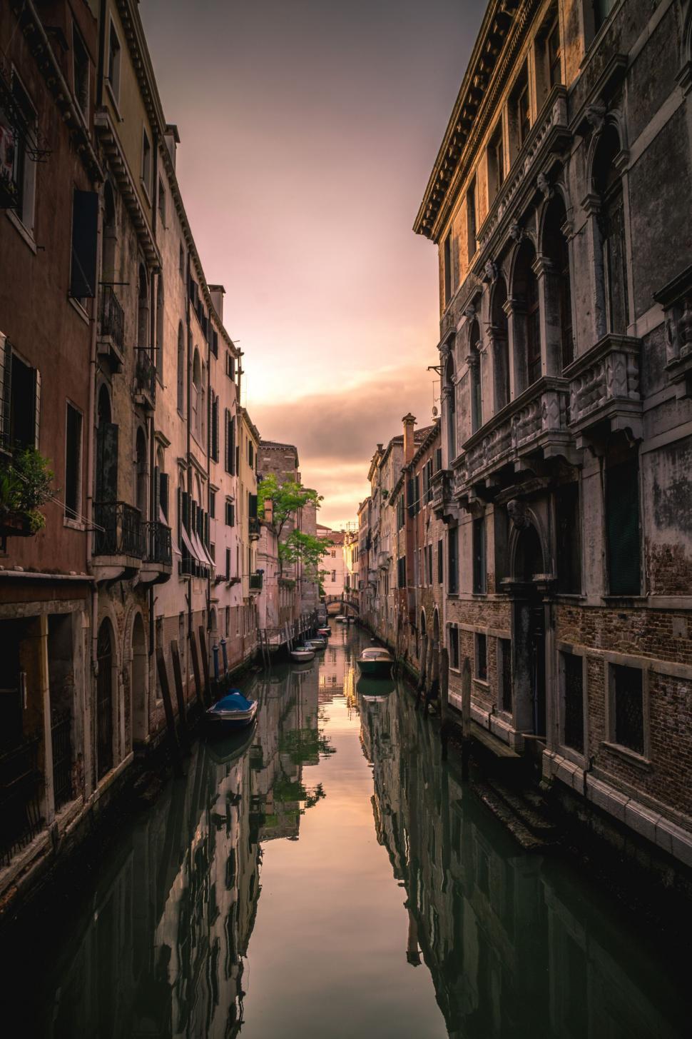 Free Image of Narrow Canal Between Two Buildings 