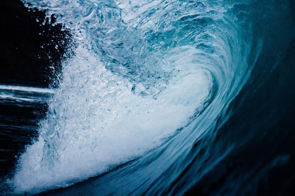 Free Image of Powerful Wave Breaking in the Ocean 