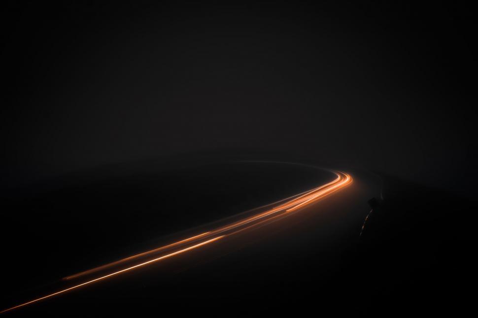Free Image of Blurry Road in the Dark 