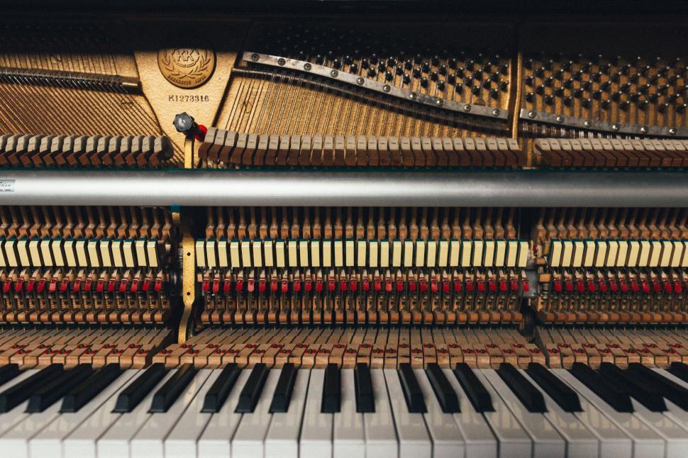 Free Image of Close Up of a Piano With Many Keys 
