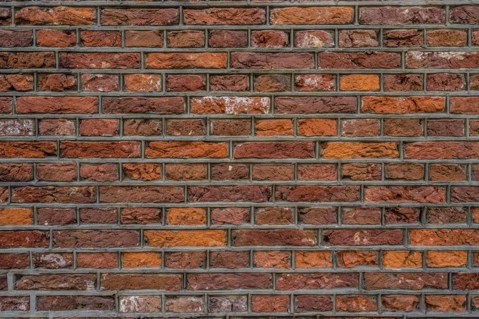 Free Image of Close Up of a Brick Wall Constructed With Bricks 
