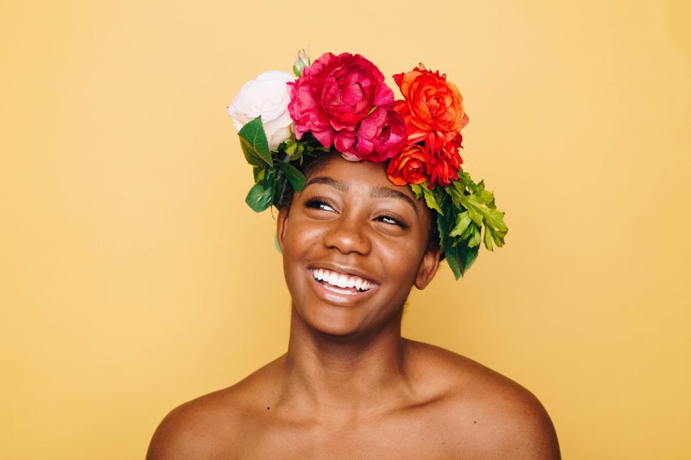 Free Image of Woman Wearing Flower Crown 