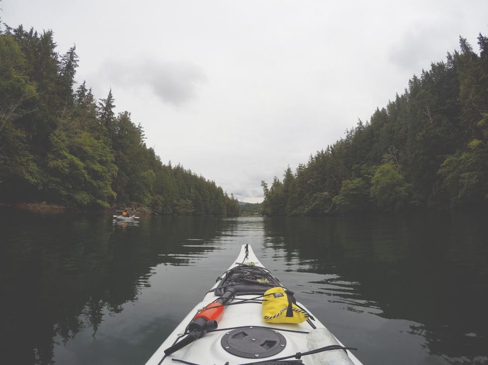 Free Image of Kayak Adrift on Open Water 