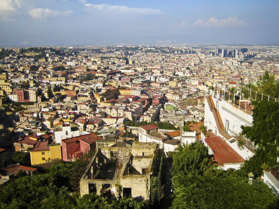 Free Image of Napoli aerial view 