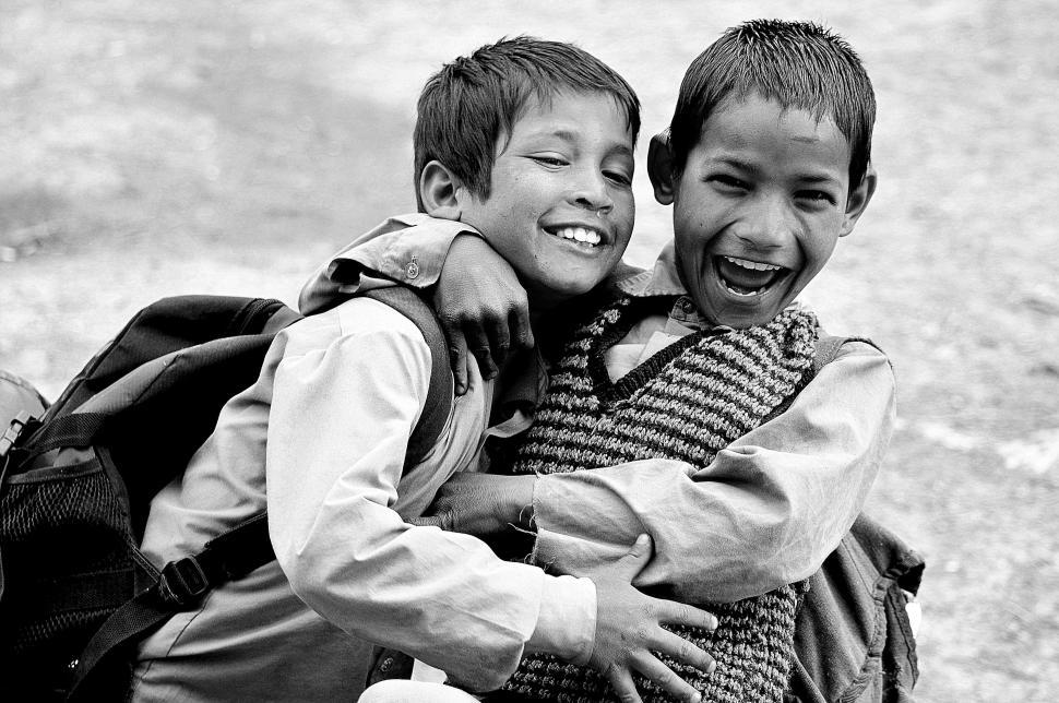 Free Image of Kids Hugging Each Other 