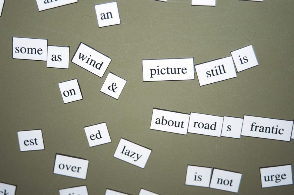 Free Image of Magnet Poems 