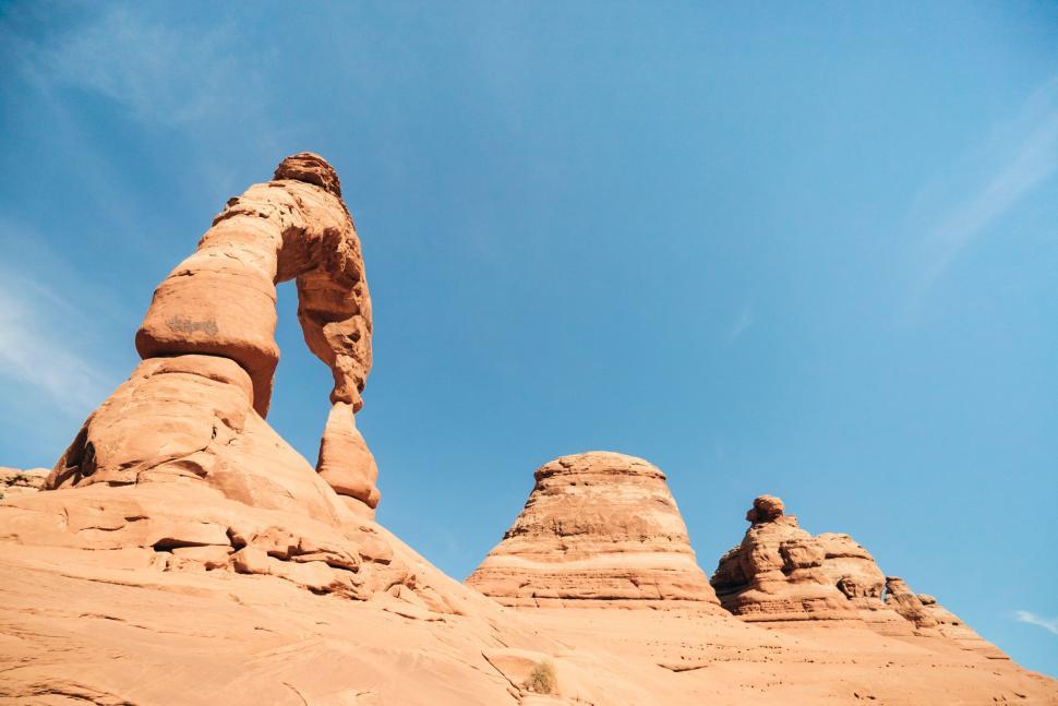 Free Image of Massive Rock Formation in Desert 