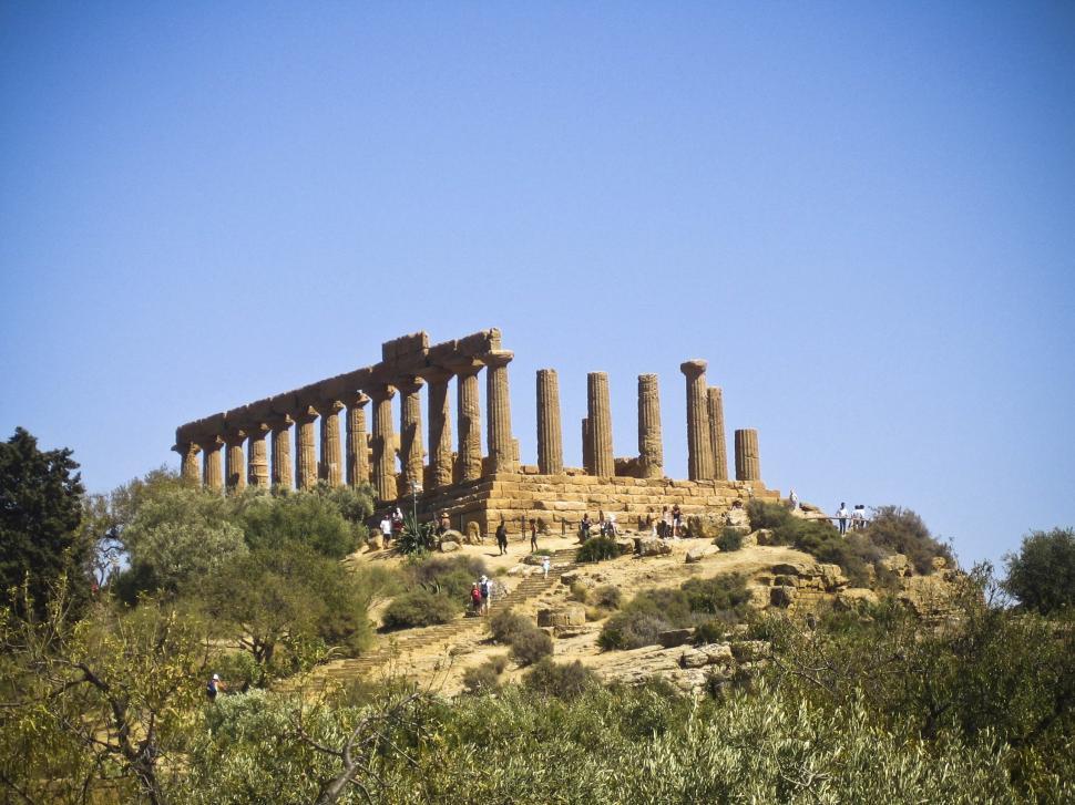 Free Image of Sicily ruins on hilltop 
