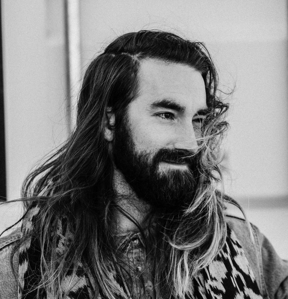 Free Image of Man With Long Hair and Beard 