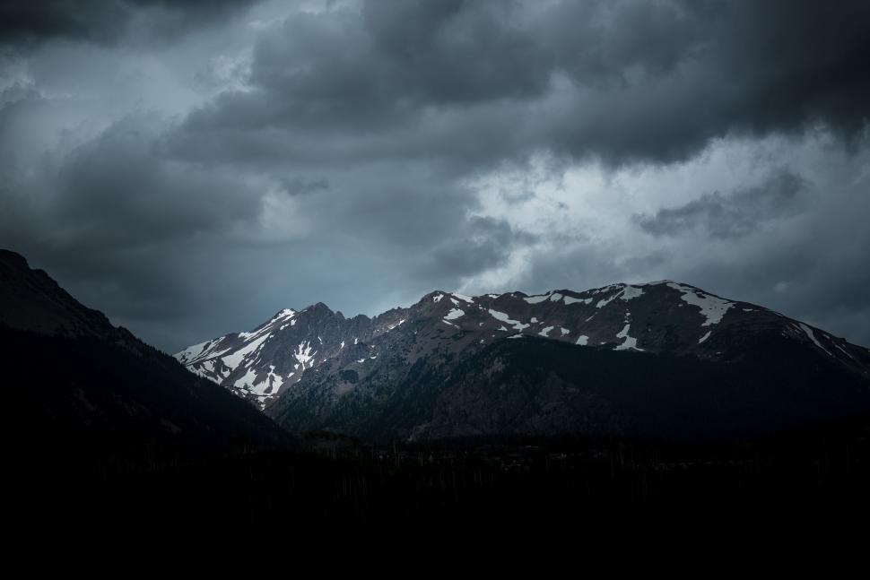 Free Image of Mountains Under Cloudy Sky 