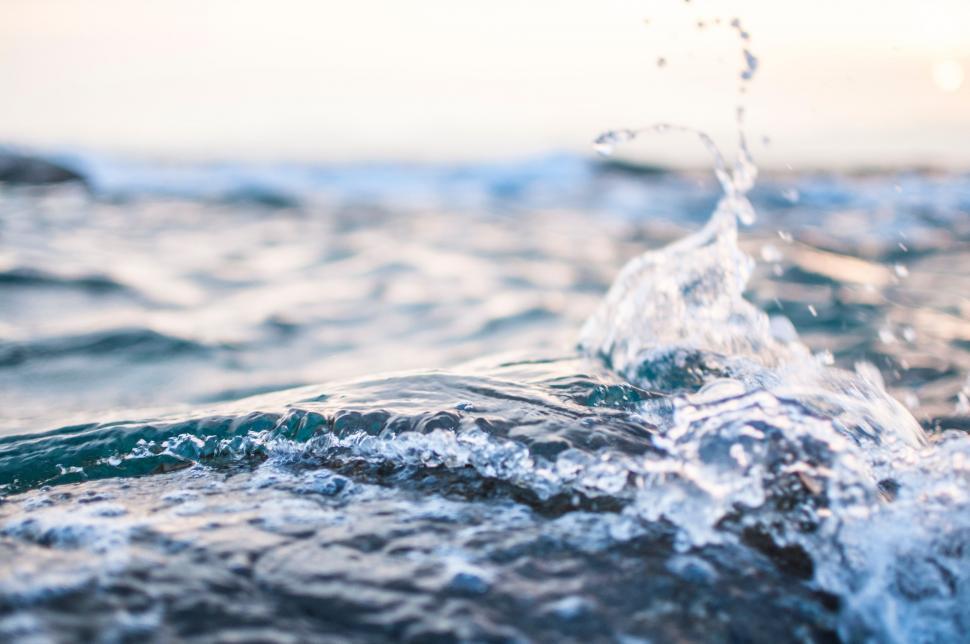 Free Image of Water Splashing on the Surface of the Ocean 