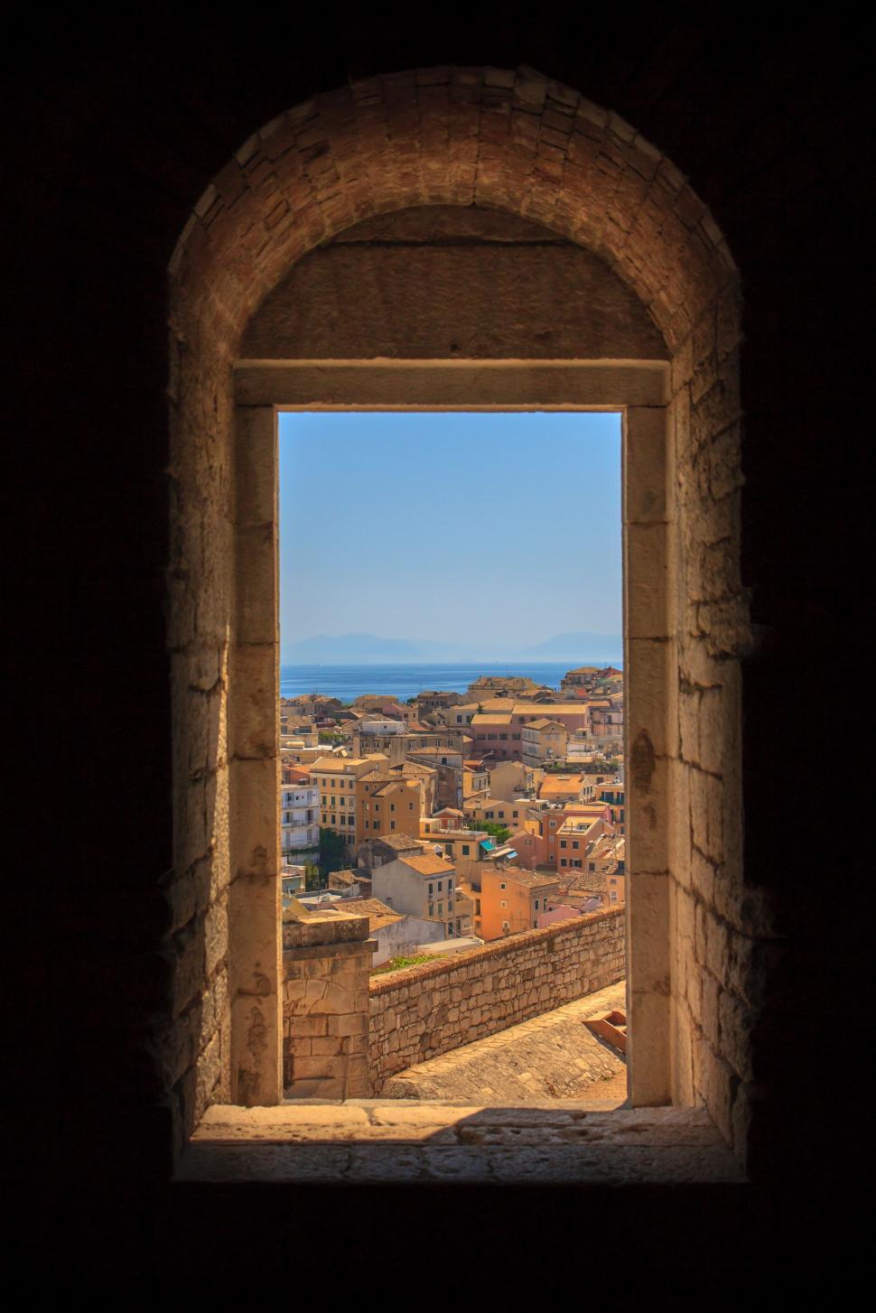 Free Image of City View Through a Window 