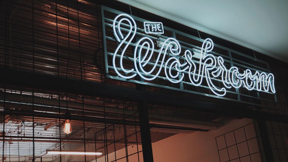 Free Image of The Coffee Room Neon Sign 