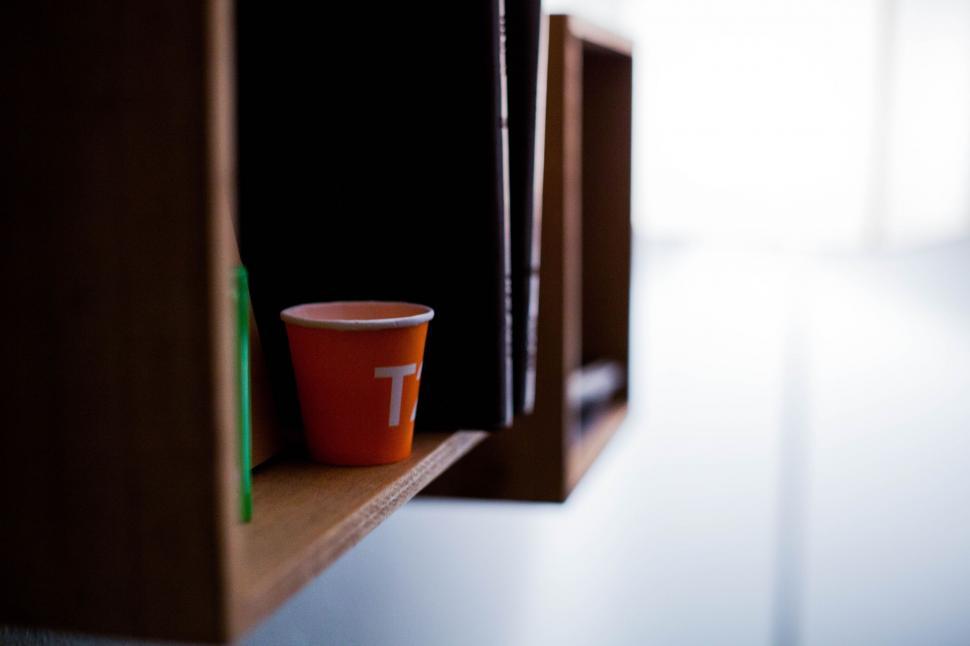 Free Image of Cup of Coffee on Shelf 