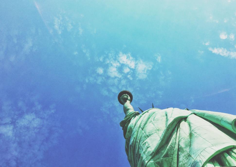 Free Image of A View of the Statue of Liberty From Below 